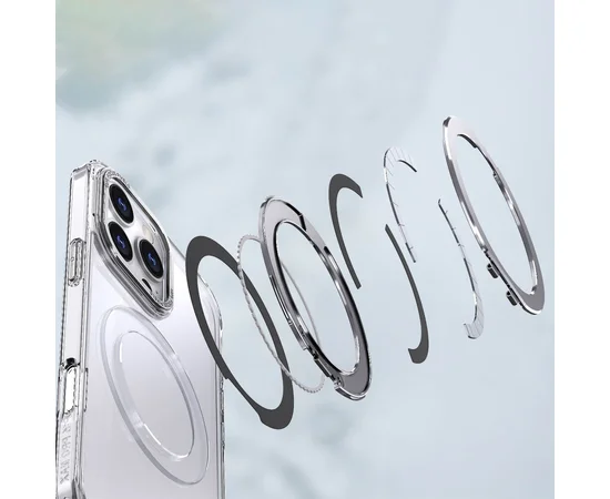 Чехол TPU+PC Empire with MagSafe and Ring для Apple iPhone 16 Pro Max (6.9") Clear