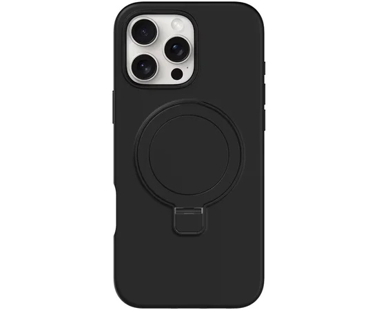 Чехол Silicone Case Full Protective NO LOGO with Ring для Apple iPhone 16 Pro Max (6.9") Black