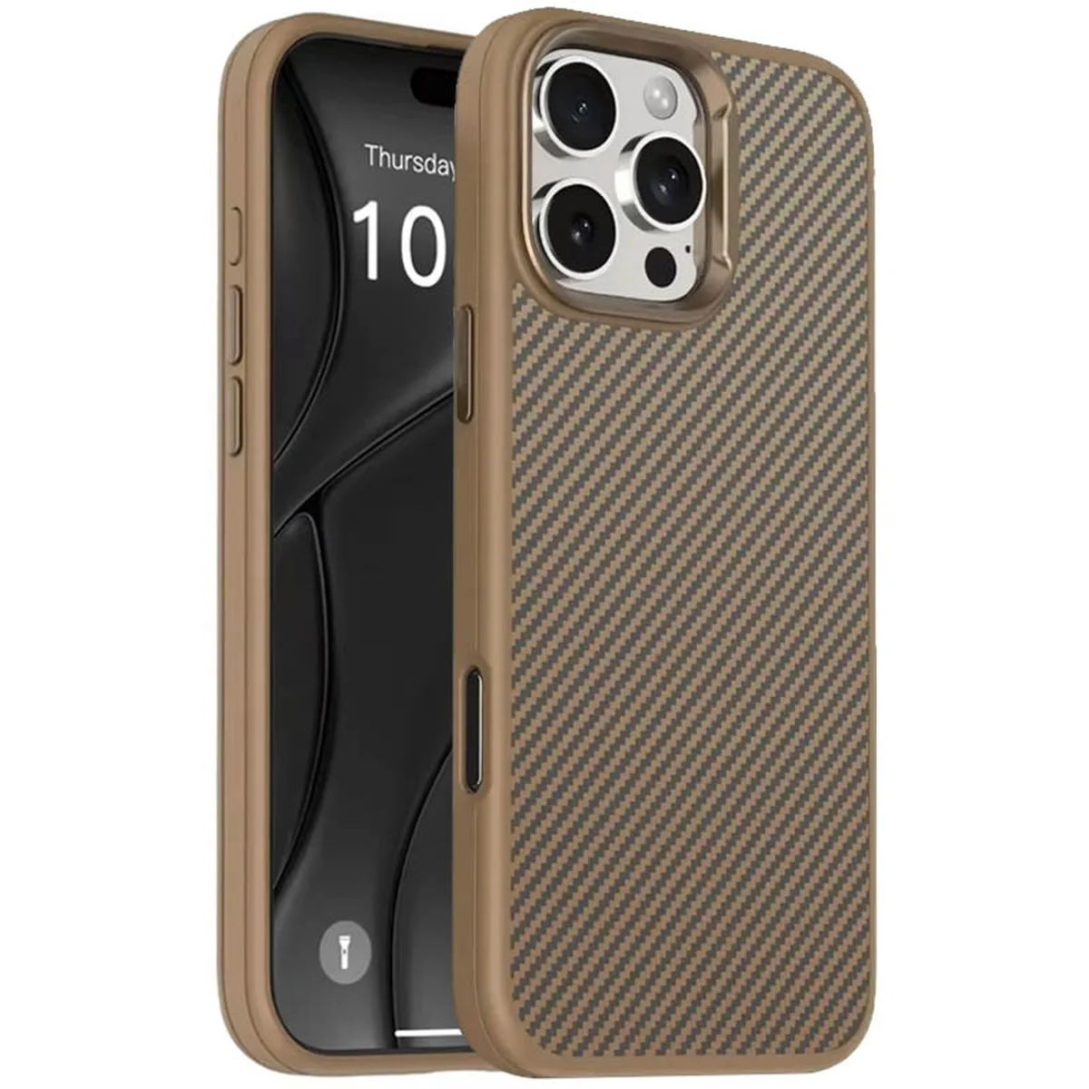 Чехол TPU+PC Carbon with MagSafe для Apple iPhone 16 Pro Max (6.9") Golden Rose