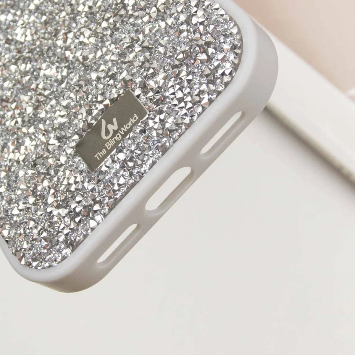 TPU чехол Bling World Rock Diamond для Apple iPhone 16 Pro Max (6.9") Серебряный