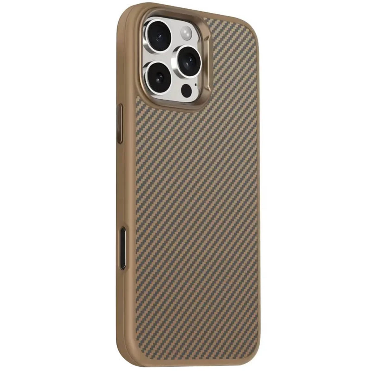 Чехол TPU+PC Carbon with MagSafe для Apple iPhone 16 Pro Max (6.9") Golden Rose