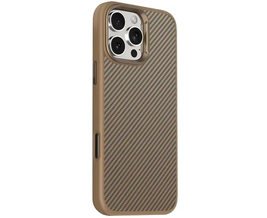 Чехол TPU+PC Carbon with MagSafe для Apple iPhone 16 Pro Max (6.9") Golden Rose