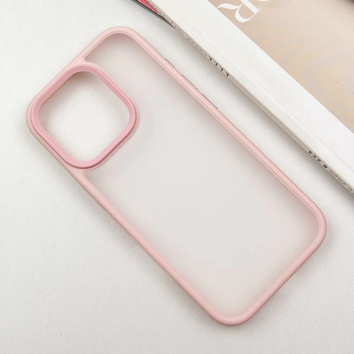 TPU+PC чехол Metal Buttons для Apple iPhone 16 Pro Max (6.9") Розовый
