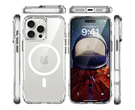 Чехол TPU Space Octagon with MagSafe для Apple iPhone 16 Pro Max (6.9") Clear