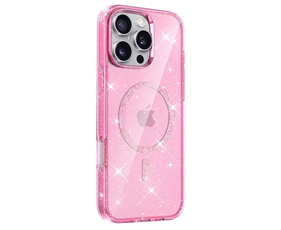Чехол TPU Eclipse Sparkle (MagFit) для Apple iPhone 16 Pro Max (6.9") Pink