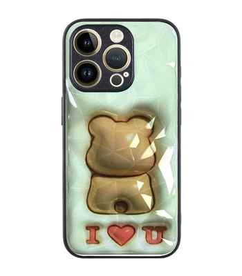 TPU+PC чохол Prisma Fluffie для Apple iPhone 16 Pro Max (6.9") Bear