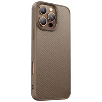 TPU чехол Carbon Protective with Magsafe для Apple iPhone 16 Pro Max (6.9") Coffee