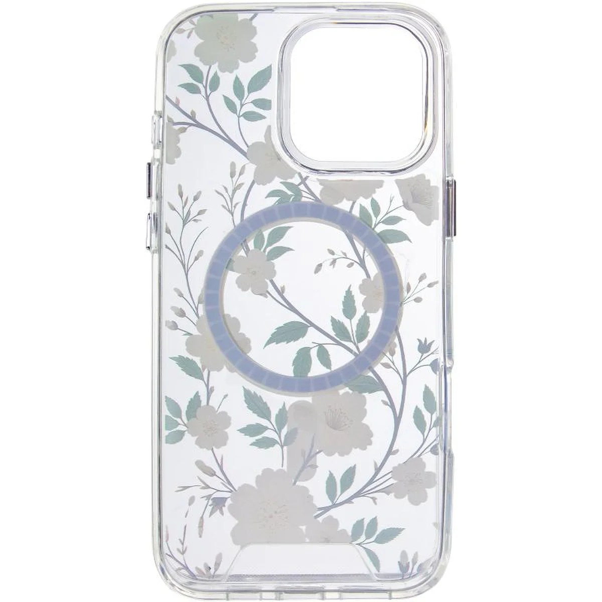 TPU+PC чехол Clear Garden with MagSafe для Apple iPhone 16 Pro Max (6.9") White Gardenia