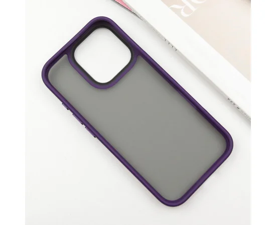 TPU+PC чехол Metal Buttons для Apple iPhone 16 Pro Max (6.9") Темно-Фиолетовый