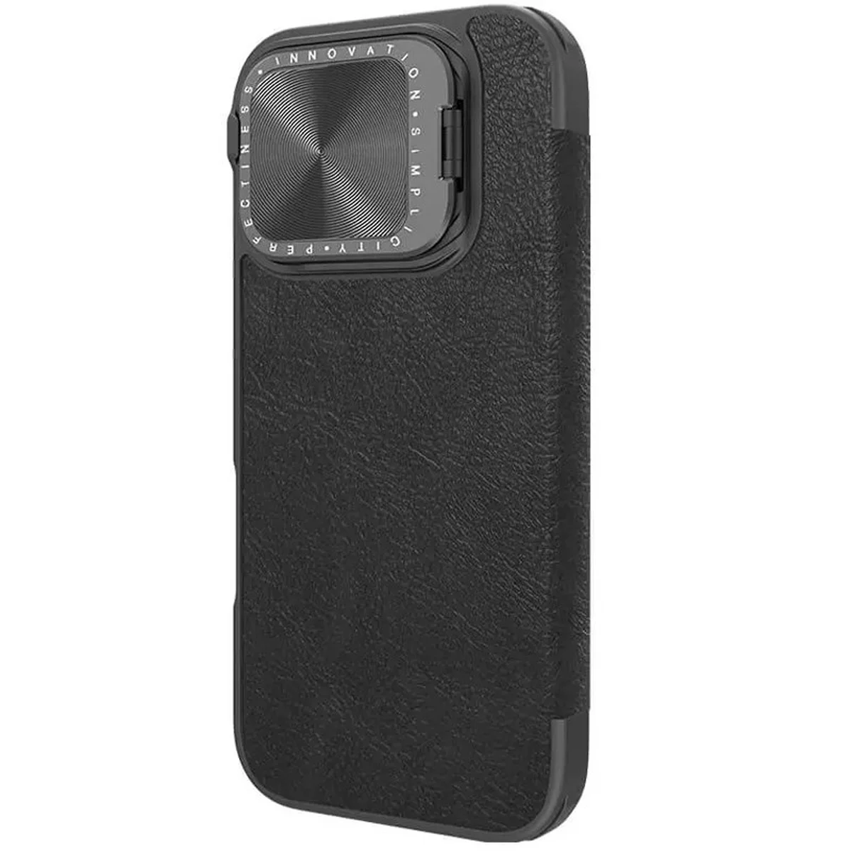 Кожаный чехол-книжка Nillkin Qin Prop для Apple iPhone 16 Pro Max (6.9") Black