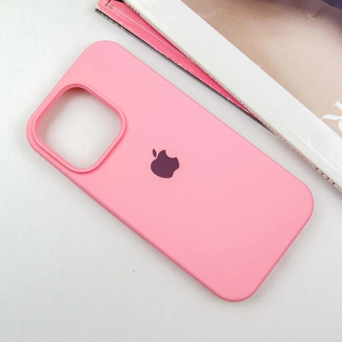 Чохол Silicone Case Full Protective (AA) для Apple iPhone 16 Pro Max (6.9") Рожевий / Light pink