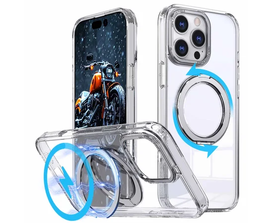 Чехол TPU+PC Empire with MagSafe and Ring для Apple iPhone 16 Pro Max (6.9") Clear
