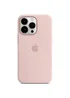 Чехол Silicone Case Full Protective (AA) для Apple iPhone 16 Pro Max (6.9") Розовый / Chalk Pink