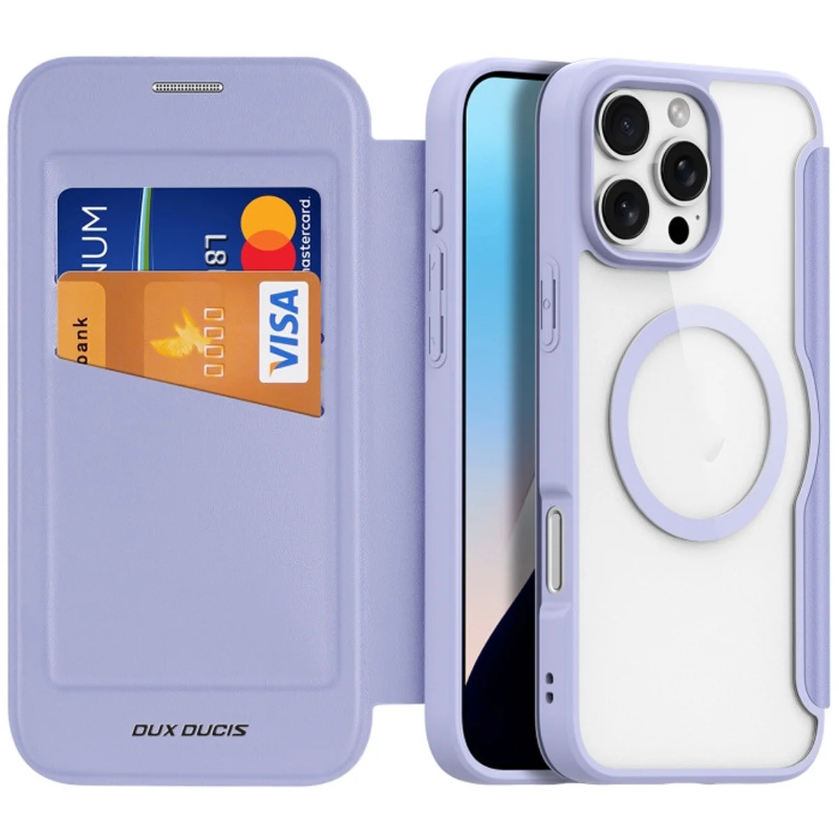 Чехол-книжка Dux Ducis Skin X Pro with MagSafe для Apple iPhone 16 Pro Max (6.9") Purple