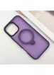 TPU+PC чехол Metal Buttons with MagSafe Colorful HQ Ring для Apple iPhone 16 Pro Max (6.9") Purple
