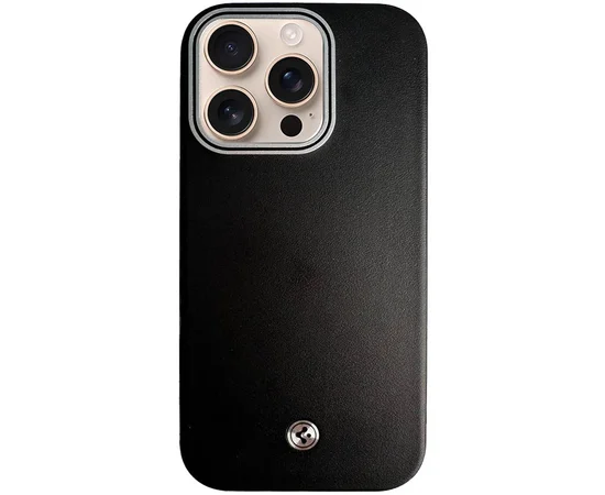 Чехол PC+Leather SGP with MagSafe для Apple iPhone 16 Pro Max (6.9") Black