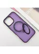 TPU+PC чехол Metal Buttons with MagSafe Colorful HQ Ring для Apple iPhone 16 Pro Max (6.9") Purple