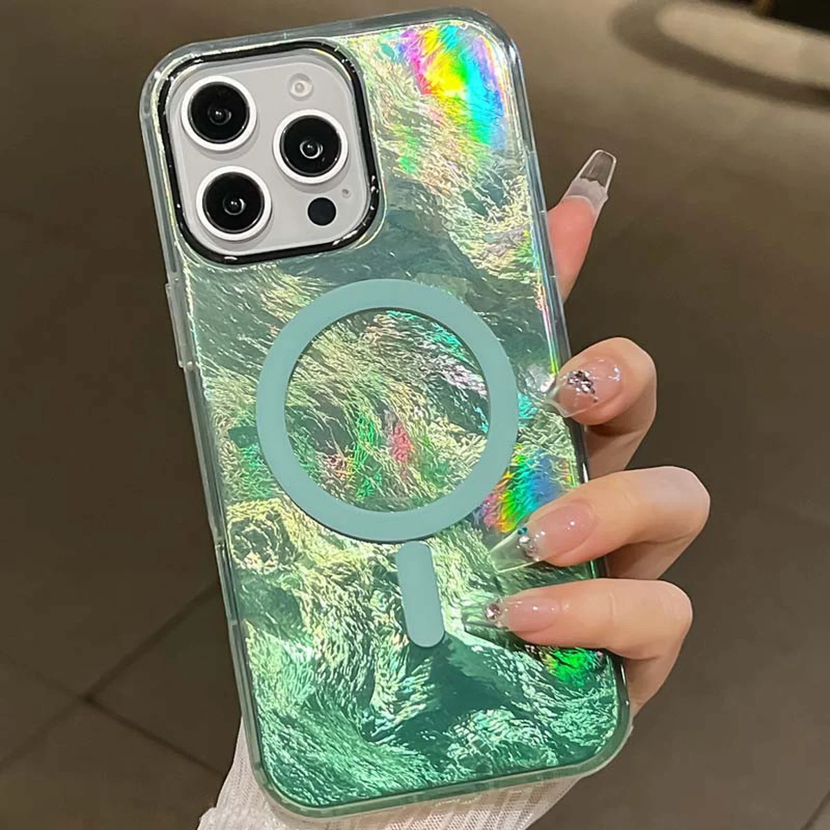 Чохол TPU Shiny Mountain (MagFit) для Apple iPhone 16 Pro Max (6.9") Green