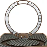 TPU+PC чехол Metal Buttons with MagSafe Carbon Ring для Apple iPhone 16 Pro Max (6.9") Золотой