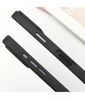 TPU+PC чехол Metal Buttons для Apple iPhone 16 Pro Max (6.9") Черный