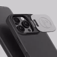 Кожаный чехол-книжка Nillkin Qin Prop Plain Camshield для Apple iPhone 16 Pro Max (6.9") Classic Black