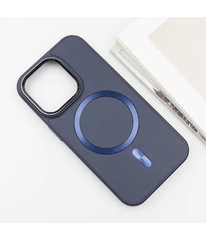 Кожаный чехол SnapCase with MagSafe для Apple iPhone 16 Pro Max (6.9") Dark Blue