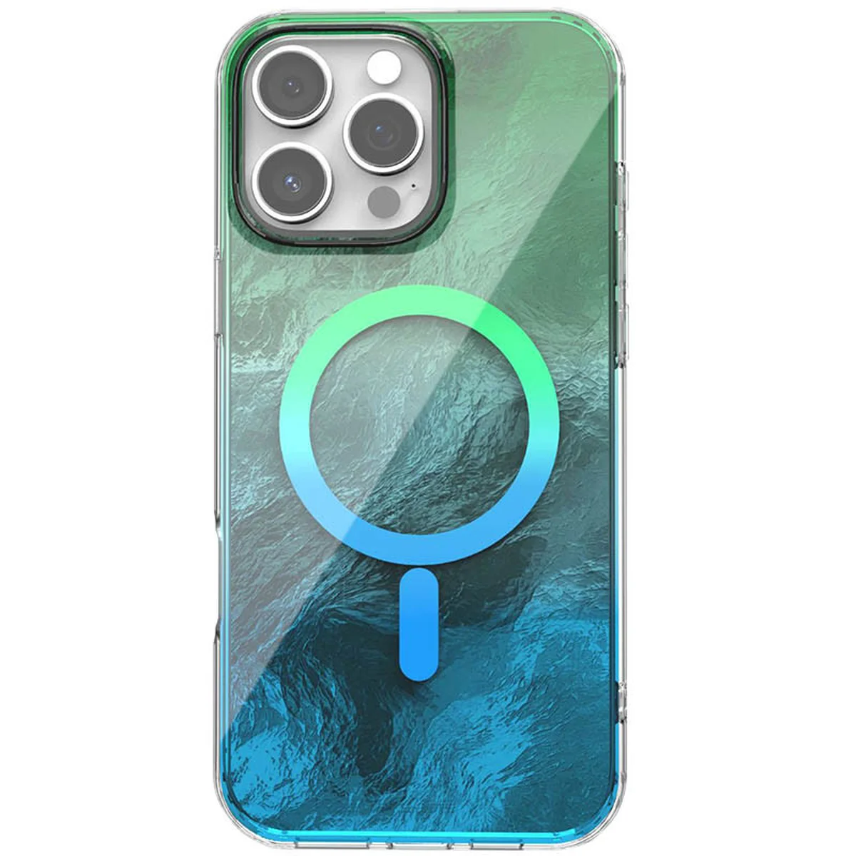 Чехол TPU Shiny Mountain (MagFit) для Apple iPhone 16 Pro Max (6.9") Green / Blue