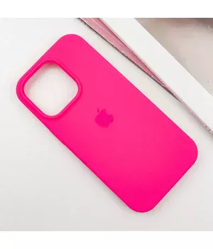 Чохол Silicone Case Full Protective (AA) Apple iPhone 16 Pro Max (6.9") Рожевий / Barbie pink