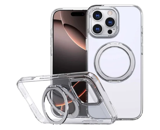 Чехол TPU+PC Empire with MagSafe and Ring для Apple iPhone 16 Pro Max (6.9") Clear