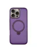 TPU+PC чехол Metal Buttons with MagSafe Colorful HQ Ring для Apple iPhone 16 Pro Max (6.9") Purple