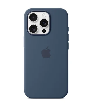 Чехол Silicone case (AAA) with Magsafe and Animation (button) для Apple iPhone 16 Pro Max (6.9") Denim