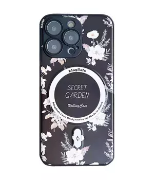 TPU+PC чохол Secret Garden with MagSafe для Apple iPhone 16 Pro Max (6.9") Black