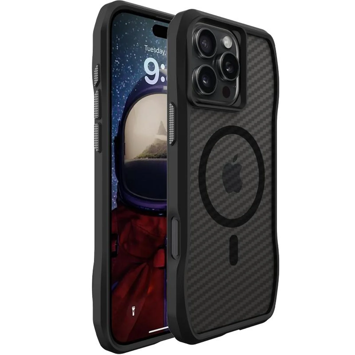 Чохол TPU Space Octagon with MagSafe для Apple iPhone 16 Pro Max (6.9") Carbon Black