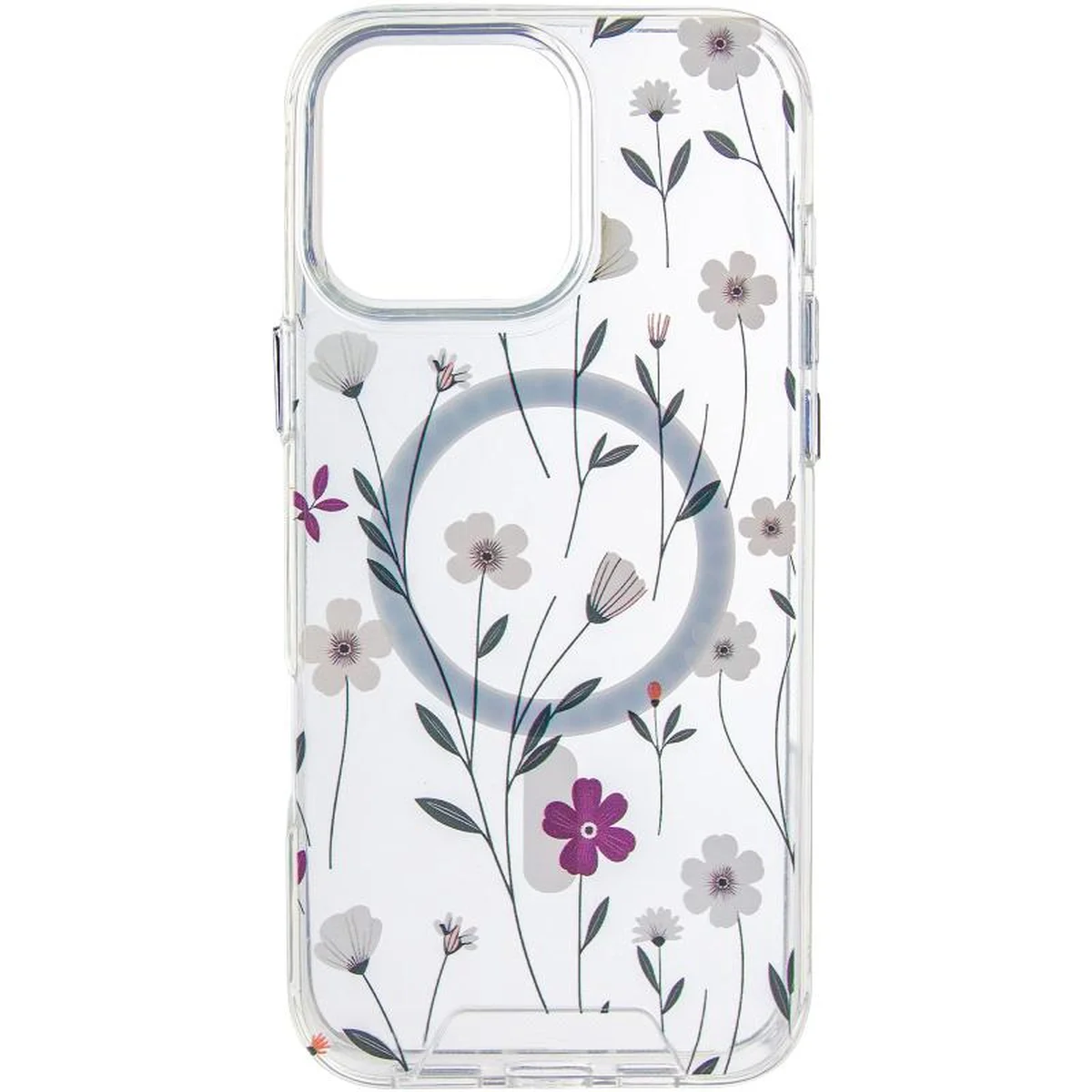 TPU+PC чохол Clear Garden with MagSafe для Apple iPhone 16 Pro Max (6.9") Cherry Petal