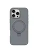 Чехол Silicone Case Full Protective NO LOGO with Ring для Apple iPhone 16 Pro Max (6.9") Grey