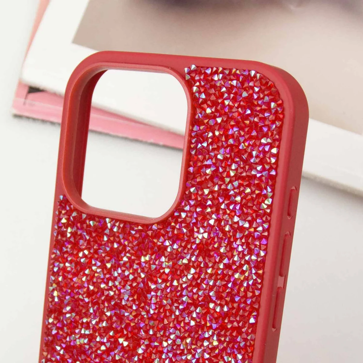 TPU чехол Bling World Rock Diamond для Apple iPhone 16 Pro Max (6.9") Красный
