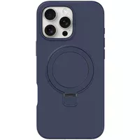 Чехол Silicone Case Full Protective NO LOGO with Ring для Apple iPhone 16 Pro Max (6.9") Dark Blue