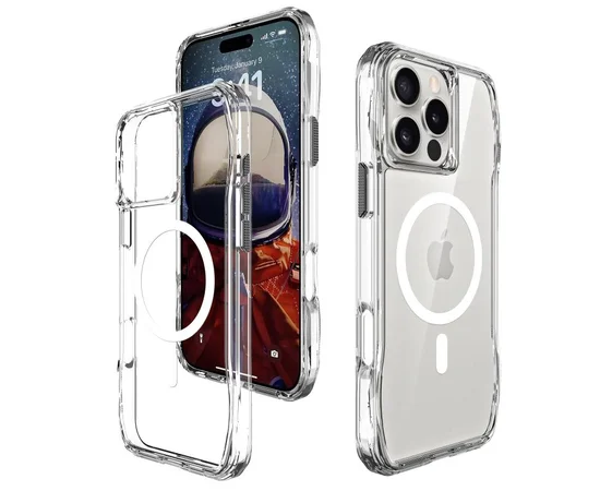 Чехол TPU Space Octagon with MagSafe для Apple iPhone 16 Pro Max (6.9") Clear