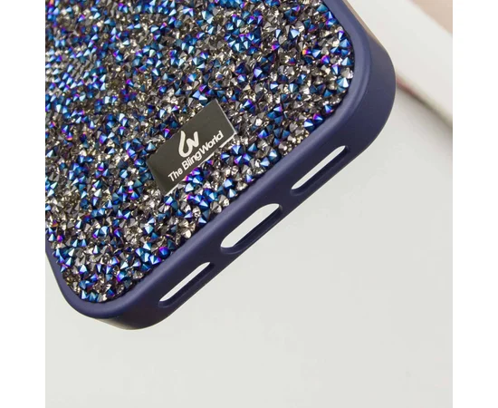 TPU чехол Bling World Rock Diamond для Apple iPhone 16 Pro Max (6.9") Синий