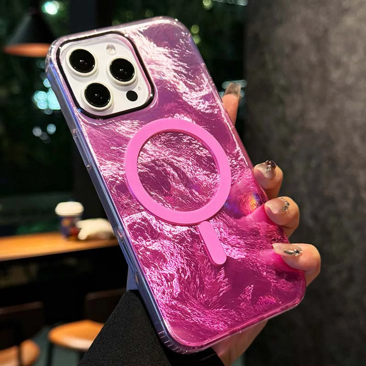 Чехол TPU Shiny Mountain (MagFit) для Apple iPhone 16 Pro Max (6.9") Pink