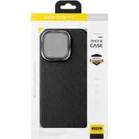 Кожаный чехол Carved with MagSafe для Apple iPhone 16 Pro Max (6.9") Black