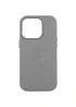 Шкіряний чохол Leather Case (AAA) з MagSafe and Animation для Apple iPhone 16 Pro Max (6.9") Light Gray
