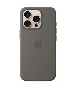 Чохол Silicone case (AAA) with Magsafe and Animation (button) для Apple iPhone 16 Pro Max (6.9") Stone Grey