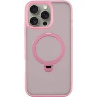 TPU+PC чохол Metal Buttons with MagSafe Colorful HQ Ring для Apple iPhone 16 Pro Max (6.9") Pink