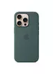 Чохол Silicone case (AAA) full with Magsafe and Animation для Apple iPhone 16 Pro Max (6.9") Lake Green