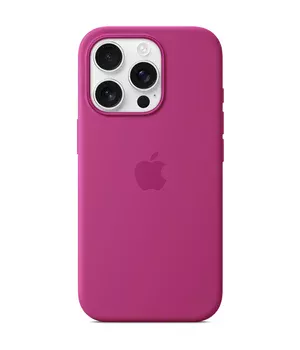 Чехол Silicone case (AAA) full with Magsafe and Animation для Apple iPhone 16 Pro Max (6.9") Fuchsia