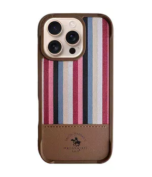 Кожаный чехол Polo Santa Barbara Isaac для Apple iPhone 16 Pro Max (6.9") Champagne gold