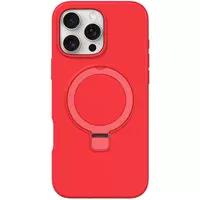 Чехол Silicone Case Full Protective NO LOGO with Ring для Apple iPhone 16 Pro Max (6.9") Red