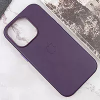 Шкіряний чохол Leather Case (AAA) з MagSafe and Animation для Apple iPhone 16 Pro Max (6.9") Dark Purple