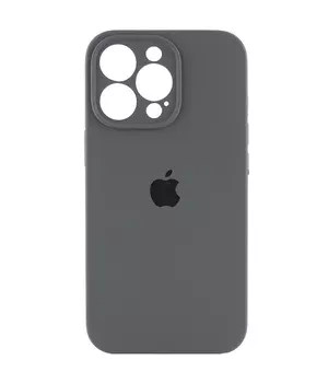 Чехол Silicone Case Full Camera Protective (AA) для Apple iPhone 16 Pro Max (6.9") Серый / Dark Gray